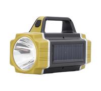 EMUKOEP Lampe de Poche Solaire, éclairage Latéral Avant, 6 Vitesses, Super Lumineuse, Chargeur USB, étanche, Projecteur Portatif