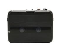 EMUKOEP Lecteur de Cassettes Bluetooth Portable sans Fil avec Auto-Inversion Stéréo FM pour Voyage Noir