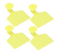 EMUKOEP Lot de 100 étiquettes d'oreilles vierges pour animaux de ferme, jaunes, pour identifier les grands animaux, accessoires d'élevage