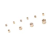 EMUKOEP Lot de 220 Inserts Filetés en Laiton Thermofusible M2 M2,5 M3 M4 M5 M6 10 Tailles [PLACEHOLDER] pour Composants d'impression 3D en Plastique