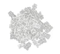 EMUKOEP Lot de 50 cartes d'affichage des couleurs des ongles, adorable ours de dessin animé, outil d'entraînement en gel acrylique transparent pour les artistes des ongles avec design de nail art