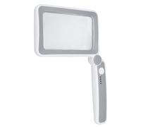 EMUKOEP Loupe Portative Rectangulaire 4X avec Modes LED à Commande Tactile pour la Lecture des Personnes âgées