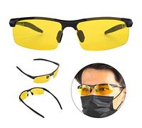 EMUKOEP Lunettes de Soleil Polarisées à Lentille Jaune HD, Anti-éblouissement, pour la Conduite Nocturne, pour Hommes, Améliorent la netteté des Couleurs