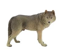 EMUKOEP M-771 Figurine d'animaux sauvages très simulés en PVC réaliste avec matériau respectueux de l'environnement Idéal pour et collectionneurs (M-771 Grand loup mâle noir)