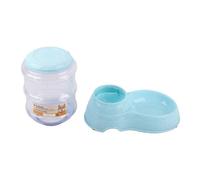 EMUKOEP Mangeoire Automatique pour Animal De Compagnie 3,8 L Grande Capacité Stable sans Fuite Détachable Nettoyage Facile pour Les Amoureux des Animaux (pour la Nourriture Bleue)