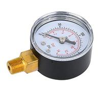 EMUKOEP Manomètre Mécanique 1/8 de Pouce, par Exemple, Connexion au Sol pour L'air, L', L'eau (0-200PSI, 0-14BAR)