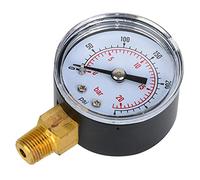 EMUKOEP Manomètre Mécanique 1/8 de Pouce, par Exemple, Connexion au Sol pour L'air, L', L'eau (0-300PSI, 0-20BAR)