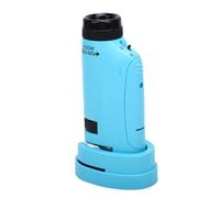 EMUKOEP Microscope Portatif, Zoom 60X à 180X, Microscope Portable éclairé par LED avec 4 Lames D'échantillons, Lumière Blanche pour L'exploration Scientifique des Enfants