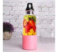 EMUKOEP Mini Presse-agrumes Rechargeable par USB, Bouteille de Smoothie, Batterie au Lithium de 2600ah, Extracteur de Jus Portatif Rose (500ML)
