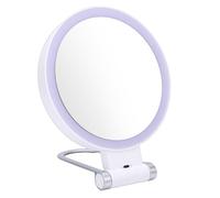 EMUKOEP Miroir Portable 1X 10X pour Une Application Précise du Maquillage Taille Compacte Se Glisse dans Les Sacs à Main et Les Bagages Idéal pour Les Professionnels Aluminium + ABS 7,28 X 8,86 X