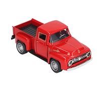 EMUKOEP Modèle de Camionnette Vintage à Collectionner avec Portes Mobiles et Résistance à la Corrosion, Cadeau Parfait pour Les Amateurs de Camionnettes (Rouge)