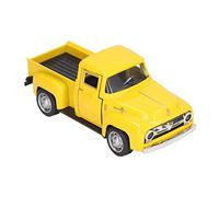 EMUKOEP Modèle de Camionnette Vintage à Collectionner avec Portes Mobiles et Résistance à la Corrosion, Cadeau Parfait pour Les Amateurs de Camionnettes (Jaune)
