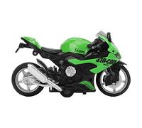 EMUKOEP Modèle de Moto en Alliage Léger et Sonore, Conception à Tirer, Développement de la Coordination pour Les Enfants, 1 Modèle de Moto (Verte)