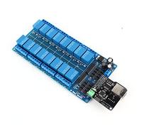 EMUKOEP Module de Contrôle Ethernet Serveur Web Réseau LAN Wan Port Rj45 Patch D'interface Relais 16 Canaux Utilisateur LAN/Wan 16 Canaux