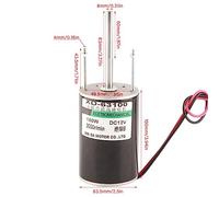 EMUKOEP Moteur à Courant Continu à Brosse Haute Vitesse 12/24V 150W CW/CCW pour Générateur de Bricolage (12V3000 TR/Min)