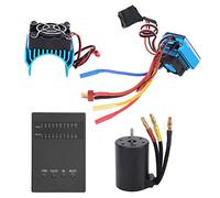 EMUKOEP Moteur sans Balais pour Voiture RC 2300 KV ESC Combo, Ensemble Haute Performance 80 A, Protection Multifonctionnelle, pour les Amateurs de Voiture 1/10, Dissipateur Thermique traité CNC