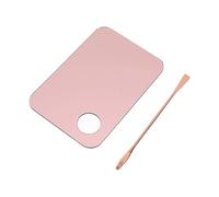 EMUKOEP Palette de Mélange de Maquillage, Support de Fond de Teint en Acrylique or Rose avec Lissante et Poignée Texturée, pour Maquilleurs Professionnels et Nail Art