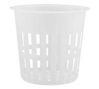 EMUKOEP Panier Hydroponique en Plastique Réutilisable pour Pépinière de Fleurs de Balcon, Tasse Légère Antirouille pour la Plantation de Jardin (Blanche)