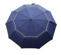 EMUKOEP Parapluie Pliable à Double Couche à Trois Parapluies Surdimensionnés à Trois Fois pour un Dults (bleu)