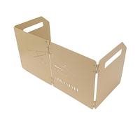 EMUKOEP Pare-brise à Pliage à 4 Plaques avec Poignée, épaissis et Pare-cuisinière de Camping épaissi et Résistant à L'huile en Acier au Carbone pour Barbecue à L'extérieur (Couleur kaki)
