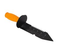 EMUKOEP Pelle de Détection de Métaux Dentelée Robuste pour Les Projets de Jardinage et D'excavation, Gaine en Nylon Anti-Usure en Acier allié 12,6" X 3,46" X 2,95"
