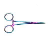 EMUKOEP Pince à Poils D'oreille pour Animaux de Compagnie, Hémostatique, Pince à épiler pour Animaux de Compagnie, Pointe Droite, en Acier Inoxydable, Dentelée, Légère, Portable a