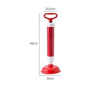 EMUKOEP Piston de Toilette Sous Vide, Grandes Ventouses, Déverrouillez Rapidement le Piston à L'excavateur des égouts Ménagers (Bielle en acier inoxydable avec petite tête)