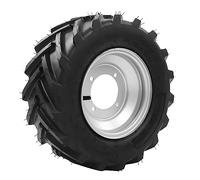 EMUKOEP Pneu 16x6,5-8 avec Moyeu Installation Intégrée Pneu 16x6,50-8 Pouces 16 X 6,50- Pouces Moyeu argenté Noir pour ATV UTV Kart Véhicule Agricole Tondeuse à Gazon