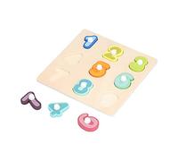 EMUKOEP Puzzle de peg en bois, jouets pour tout-petits, jouets éducatifs pour apprendre au bouton (numéro)
