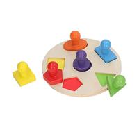 EMUKOEP Puzzle en Forme de Bois Jouet Montessori, éducatif coloré pour L'apprentissage Précoce, Développement des Compétences, Planche Ronde, Planche de Forme Géométrique