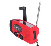 EMUKOEP Radio Solaire d'urgence à Manivelle AM FM NOAA, Bande Météo avec Lampe de Poche LED, Alimentation Portable pour Le Camping, la Randonnée, Les Activités de Plein Air