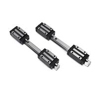 EMUKOEP Rail de Guidage de Revêtement, Haute Précision, Forte interchangeabilité avec 4 Blocs Coulissants, 2 Pièces (HG15-200MM)