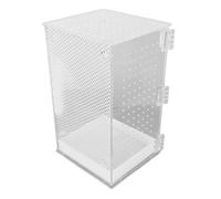 EMUKOEP Réservoir de Terrarium pour Reptiles en Acrylique, Boîte D' pour Tarentules, Boîtier D'araignée avec Trous de Ventilation de Porte Magnétique et Fond Extractible po (L)