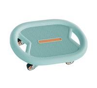 EMUKOEP Rouleau D'exercice Abdominal Compact pour Développer L'équilibre et le Rythme, Planche à Roulettes de Fitness Portable avec Genouillère (Bleue)