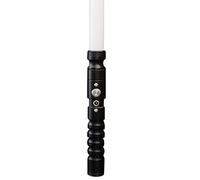 EMUKOEP Sabre RGB, épée de Cosplay, 7 LED à Couleur Changeante, Poignée en Métal, Lame en PVC avec Effets Sonores, Collection pour Enfants et Adultes (Rose Noir)