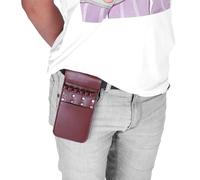 EMUKOEP Sac de Support de Taille de Flèche Portatif de Carquois en Cuir d'unité Centrale pour Les Amateurs de Tir à l'arc Noir/Marron 8.3 "x 3.9" (Brun)