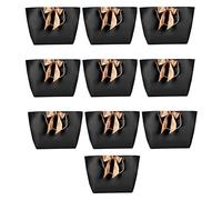 EMUKOEP Sacs Cadeaux en Papier avec Nœud doré pour Cadeaux de Vacances, Fêtes et événements de Vente au Détail - Lot de 10 (N° 3/37 largeur supérieure*11 bas*25 hauteur)