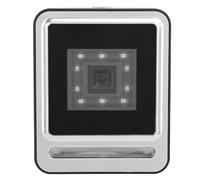 EMUKOEP Scanner de Codes-Barres Mains Libres, Lecteur de Codes QR Omni 2D 1D Haute Vitesse pour Ordinateur de Bureau, Câble USB, Lumière LED pour la Gestion des Stocks de Détail (Argent)
