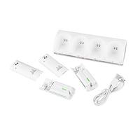 EMUKOEP Station de Chargement 4 en 1 pour Manettes Wii avec Indicateur LED adapté aux Télécommandes Wii / (Batterie 2800mAh)