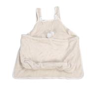 EMUKOEP Tablier de Transport pour Chat Beige Doux et Respirant, pour Créer des Liens avec Votre Animal de Compagnie, Matériau Polaire Corail
