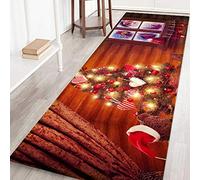 EMUKOEP Tapis Antidérapant en Forme d'arbre de Noël, Magnifique Décoration D'intérieur pour Cuisine, Salle de Bain, 15,7x47,2 Pouces, pour Maison, Bureau, Hôtel, Atelier