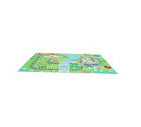 EMUKOEP Tapis de Jeu Kids City Road, Tapis de Voiture en Velours 55x79 | Envers Antidérapant, Surface en Velours Doux, Design épuré, Décoration de Salle de Jeux, Scène de Circulation éducative.