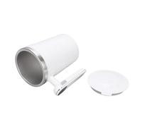 EMUKOEP Tasse à Agitation électrique, Affichage de la Température en Temps Réel, 400ml, Agitation en un pour les Matins Occupés (Blanc crème)