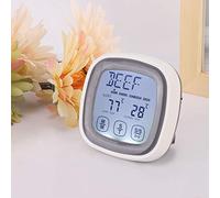 EMUKOEP Thermomètre Numérique pour Minuterie de Viande et Aliments, Thermomètre de Cuisson avec Dos Magnétique, Grand écran LCD pour Steak, Poisson, Pain, Bonbons jusqu'à 250 ℃ 48