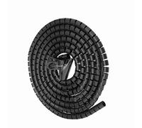 EMUKOEP Tube en Spirale, Solution d'organisation de Câbles Flexible (3,0 | Réutilisable, conception zippée, prévention de la poussière, accès facile, parfait pour la maison et le bureau
