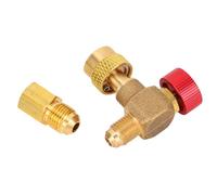 EMUKOEP Vanne de Charge de Liquide de Refroidissement Compacte avec Construction en Alliage de Laiton pour R22 R32 R410, compatibilité Polyvalente pour Divers Systèmes de Tuyauterie, pour