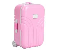 EMUKOEP Varine pour bébé Jouet, Belle Valise avec Roues en Plastique, Mini Boîte à Bagages (Rose)