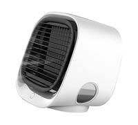 EMUKOEP Ventilateur de Brumisation Portable, Rechargeable par USB, 3 Vitesses, Refroidissement Silencieux avec Turbine à Brouillard de Glace Nanométrique Améliorée pour la Maison, (Blanche)