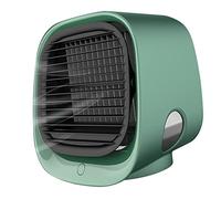 EMUKOEP Ventilateur de Brumisation Portable, Rechargeable par USB, 3 Vitesses, Refroidissement Silencieux avec Turbine à Brouillard de Glace Nanométrique Améliorée pour la Maison, (Vert)