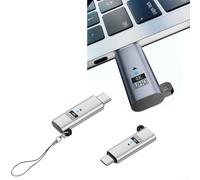 Émulateur d'affichage factice USB de type C 4K @ 60Hz USB-C HDR moniteur virtuel adaptateur fantôme sans tête avec lumière LED pour télécommande sans écran (gris)